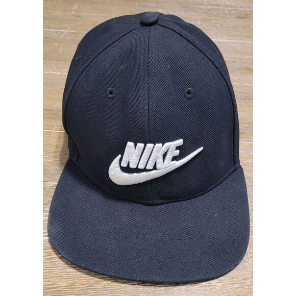 Nike Dri-FIT ProStructured Futura Cap Black Big Logo Snapback Cap - Picture 1 of 5